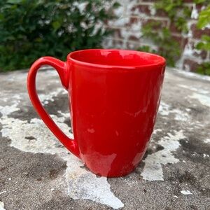 LOVECASA Porcelain Coffee or Tea Mug 12 Oz Brick Red with Handle